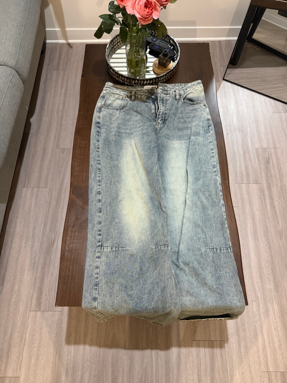 Fashion Nova Light Wash Denim Overalls - Light Blue